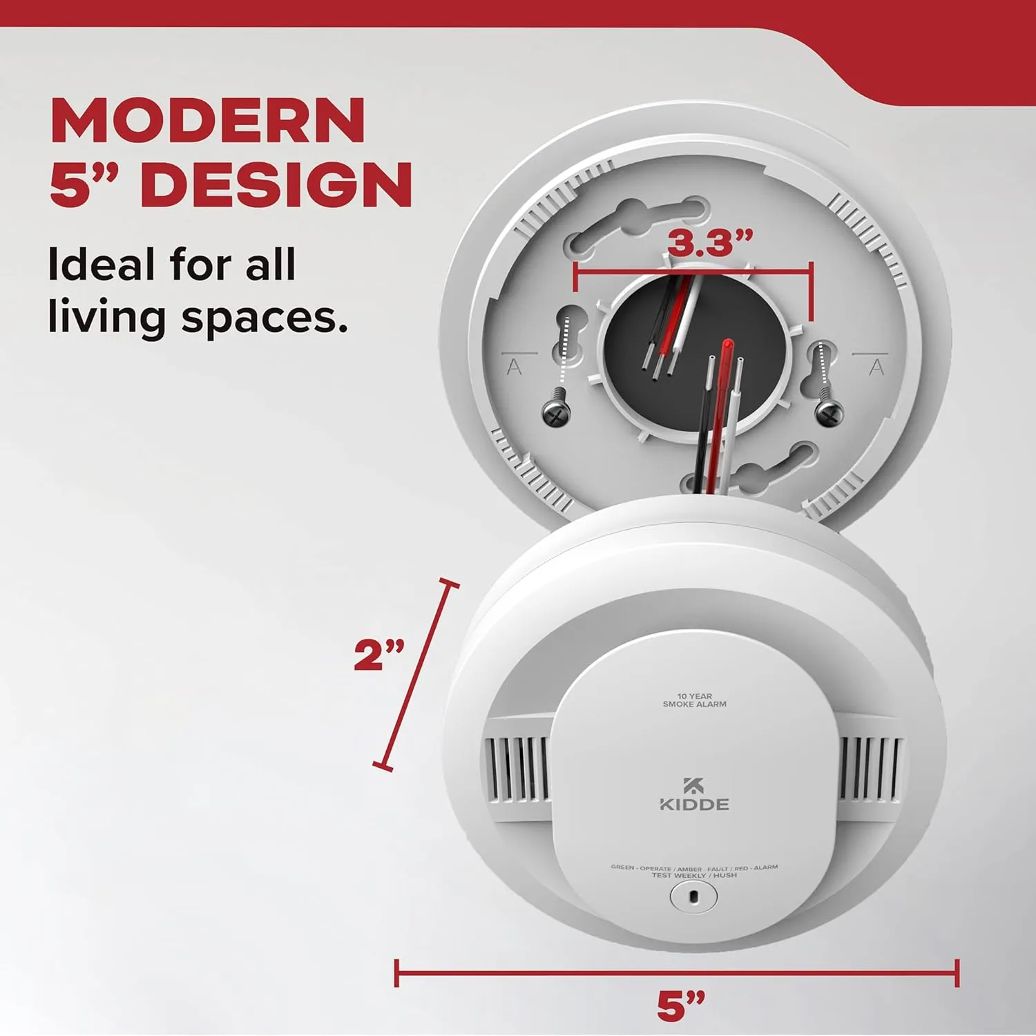 WiFi Hardwired Smoke Detector Camera 4K/1080P Resolution Motion Detect Audio for Home and Office Security Parental Monitoring of Underage Children