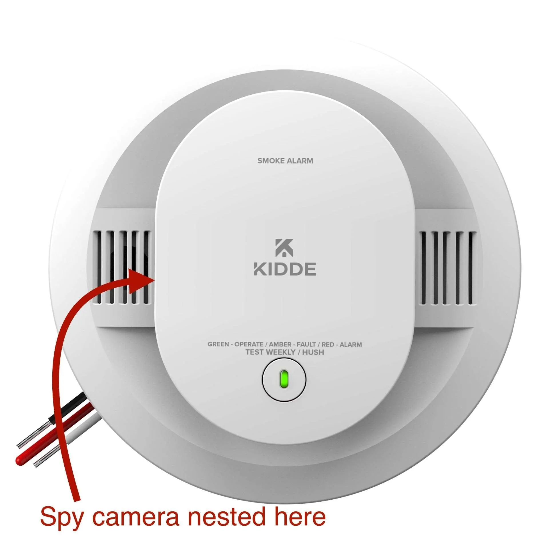 WiFi Hardwired Smoke Detector Camera 4K/1080P Resolution Motion Detect Audio for Home and Office Security Parental Monitoring of Underage Children