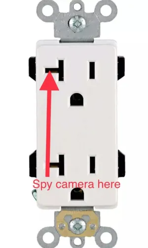 WiFi Wall Outlet Camera 4K/1080P Resolution Motion Detection Duplex for Home and Office Security Parental Monitoring of Underage Children