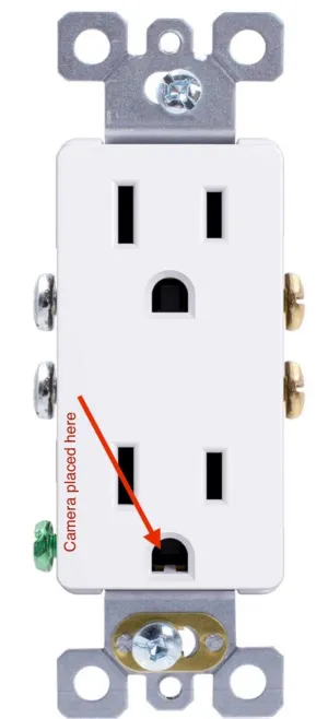 WiFi Wall Outlet Camera 4K/1080P Resolution Motion Detection with Audio for Home and Office Security Parental Monitoring of Underage Children
