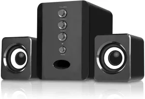 Wired 3-Piece Speaker Set with Subwoofer for Desktop, Laptop, TV, and Smartphone  Stereo Bass Sound, USB Powered