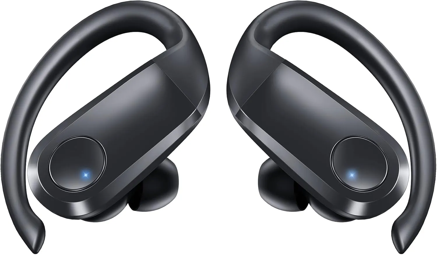 Wireless Earbuds Bluetooth Heaphones 48Hrs Playtime Ear Buds with Charging Case and LED Power Display IPX7 Waterproof Earphones for Sports Running Workout Laptop TV Black