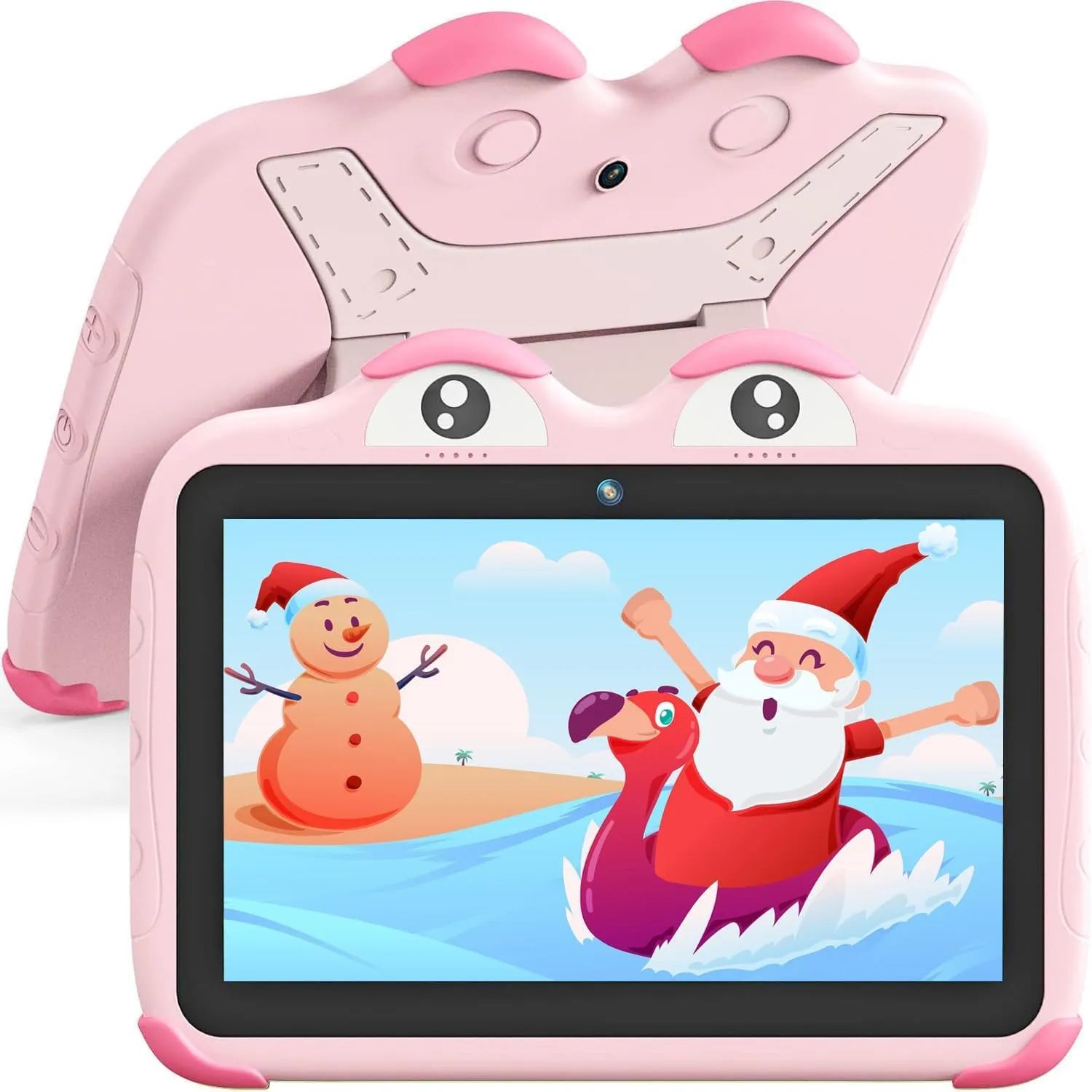 YINOCHE Kids Tablet 10 inch Toddler Tablet for Toddlers Android 64GB Tablets with Case WiFi Children's Tablets Dual Camera Touch Screen tabletas para nios Kids Apps Installed YouTube (Pink)